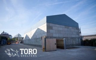 concrete block salt barn back toro shelters